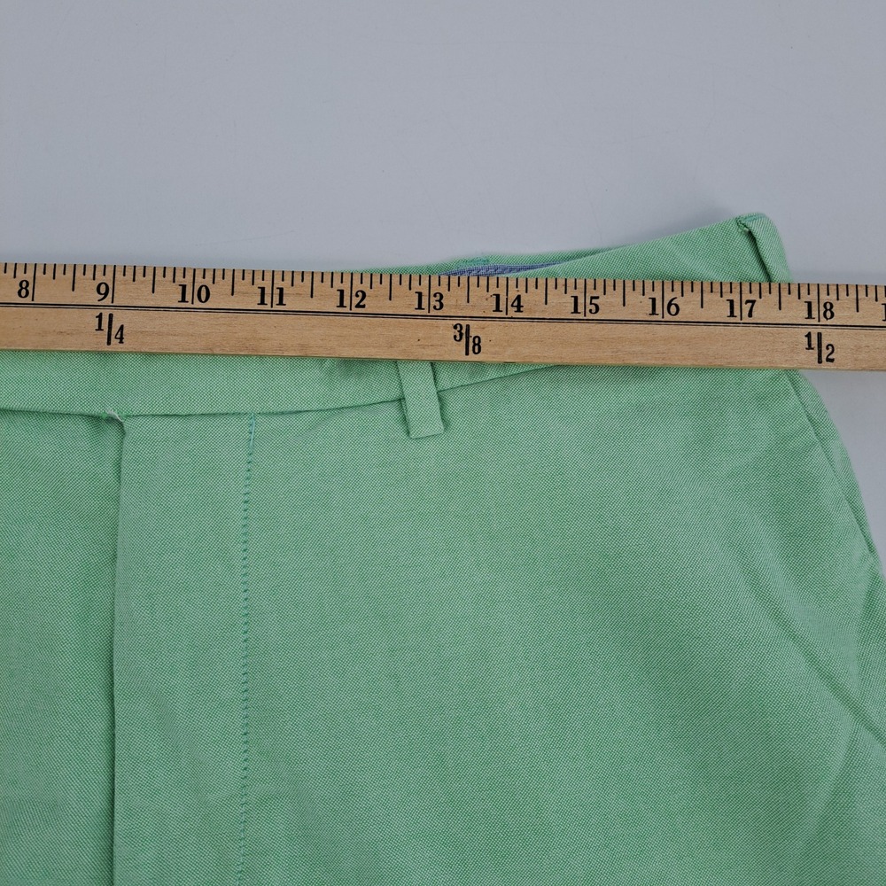 Polo Ralph Lauren Shorts Mens 36 Cotton Mint Green Oxford Flat Front Chino 9" - Picture 5 of 9